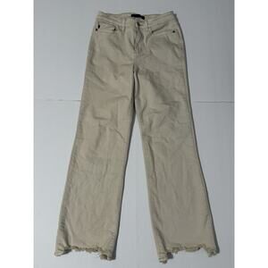 Judy Blue Women's 9/29 Straight Fit High Rise Stretch Jeans Off White Denim